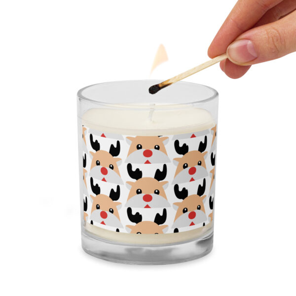 Rudolph Deer Omnitab Classics Christmas Glass jar soy wax candle
