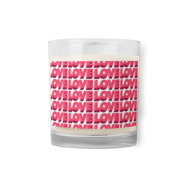Omnitab Classics LOVE pink Glass jar soy wax candle